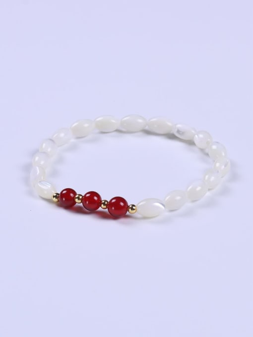 BYG Beads Shell Multi Color Minimalist Handmade Beaded Bracelet 0