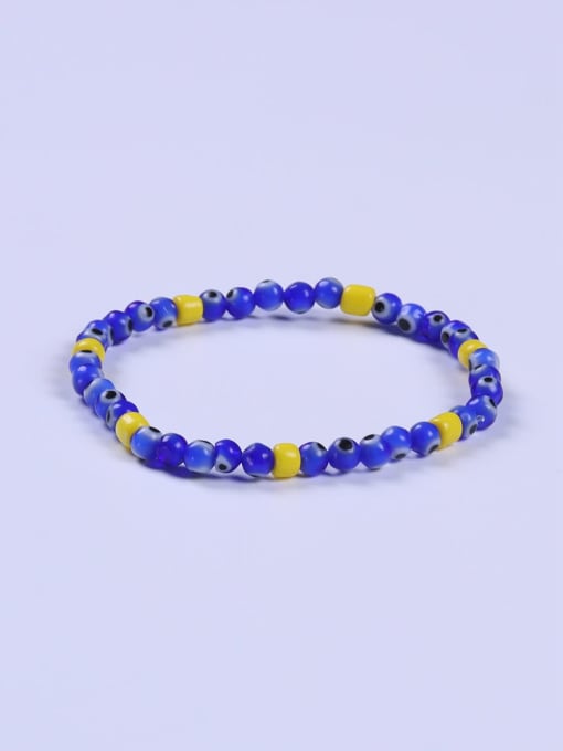 BYG Beads Millefiori Glass Multi Color Minimalist Handmade Beaded Bracelet 1