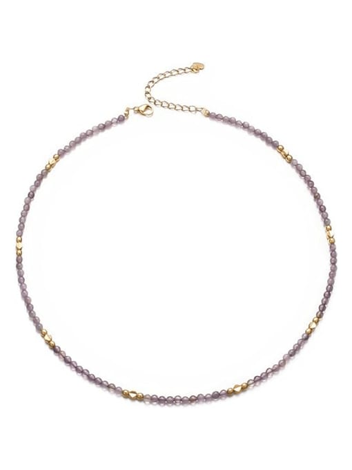 BYG Beads Brass Crystal Round Minimalist Cuban Necklace 1