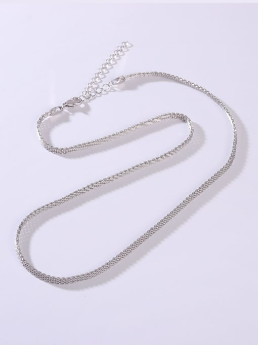 White 925 Sterling Silver Minimalist Snake Chain