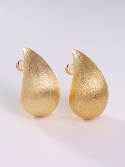 Yellow24*44 Brass Minimalist Stud Earring
