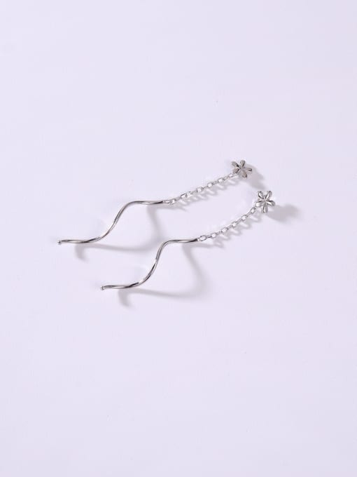 YUEFAN 925 Sterling Silver Minimalist Threader Earring 1