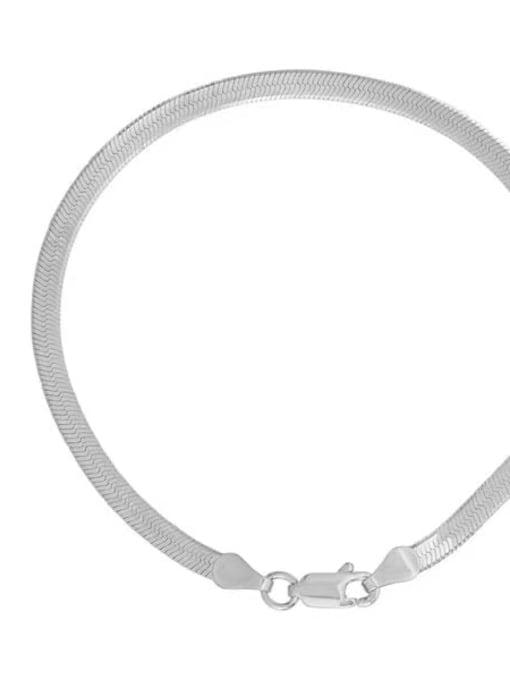 White16CM4MM 925 Sterling Silver Minimalist Bracelet