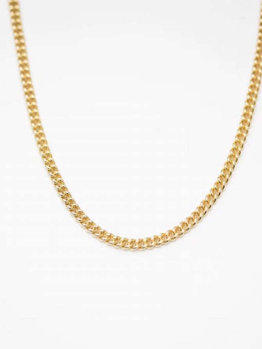 Yellow50CM+5CM6MM44g 925 Sterling Silver Minimalist Cable Chain