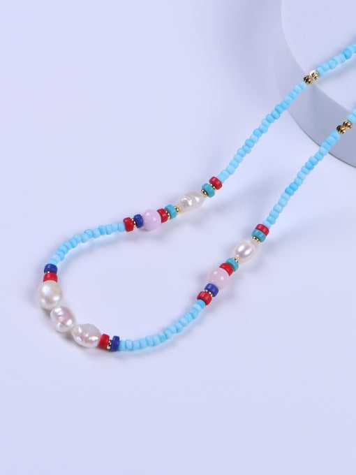 BYG Beads Stainless steel Bead Multi Color Minimalist Beaded Necklace 2