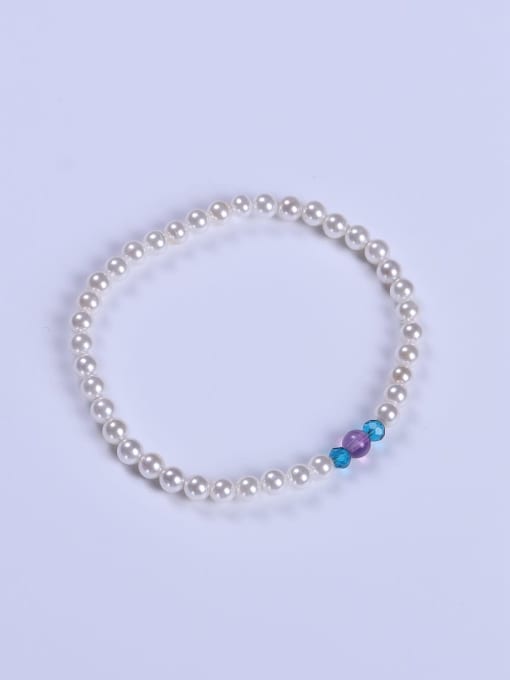 BYG Beads Stainless steel Shell Multi Color Minimalist Handmade Beaded Bracelet 0
