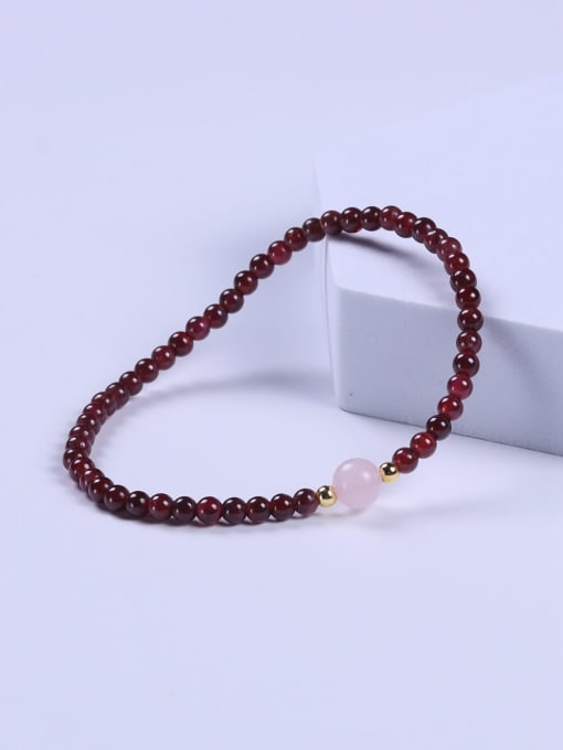 Red Carnelian Multi Color Minimalist Handmade Beaded Bracelet