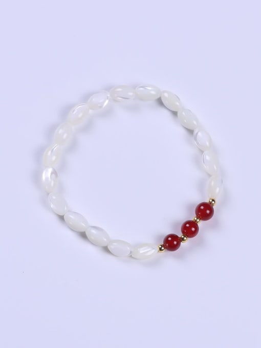 BYG Beads Shell Multi Color Minimalist Handmade Beaded Bracelet 1