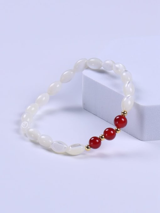 BYG Beads Shell Multi Color Minimalist Handmade Beaded Bracelet 2