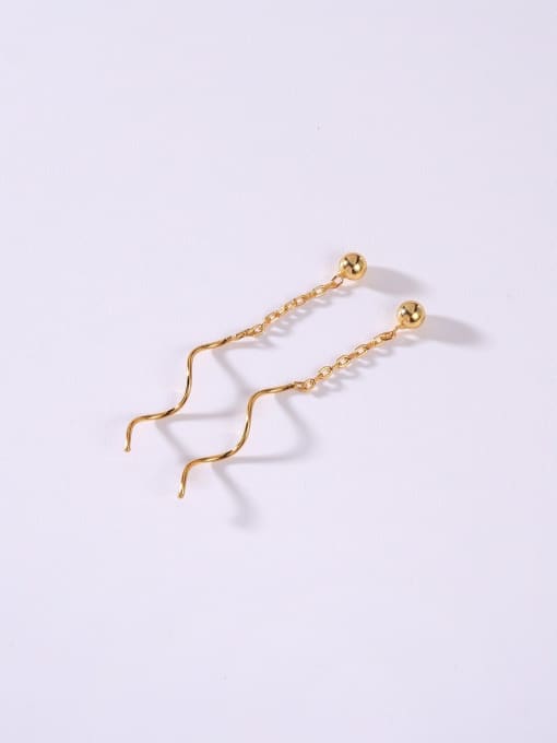 Yellow 925 Sterling Silver Threader Earring