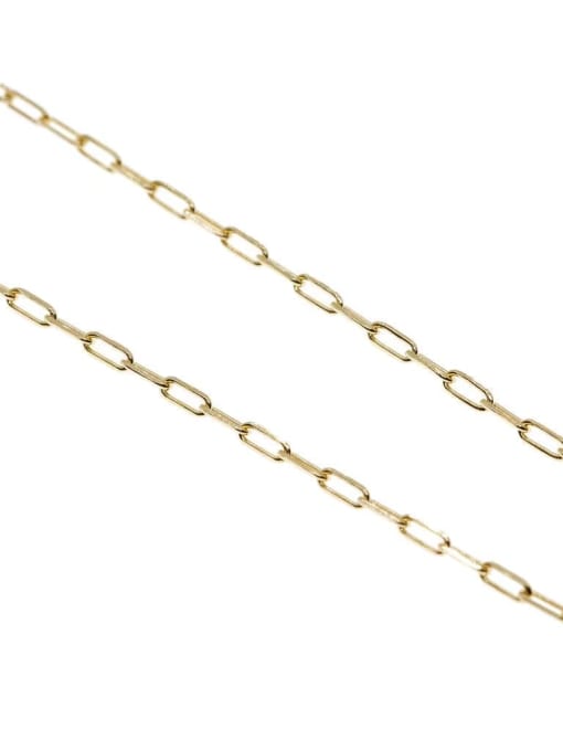 Yellow45CM3MM*7mm 925 Sterling Silver Minimalist Cable Chain