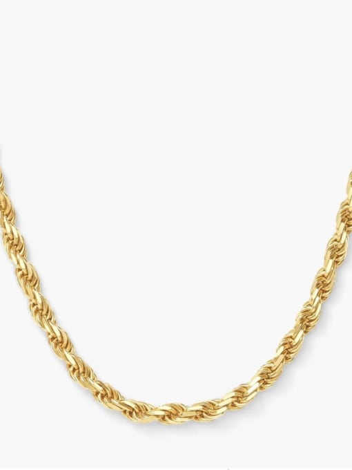 Yellow60CM4MM35g 925 Sterling Silver Dainty Rope Chain