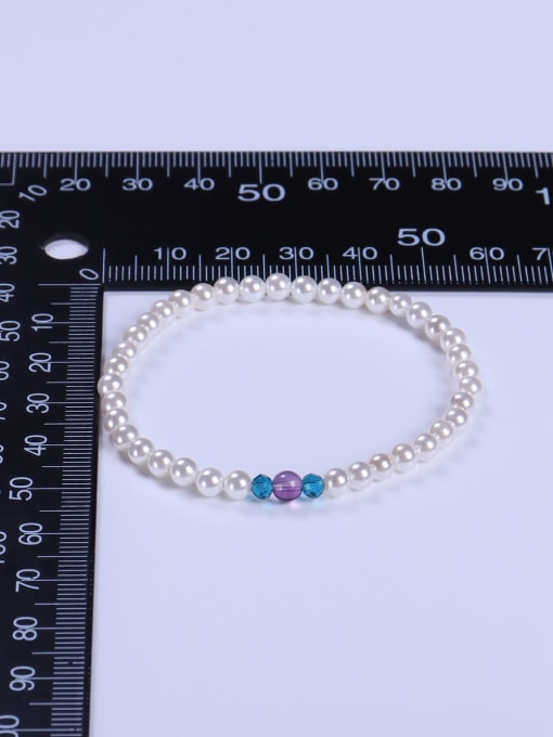 BYG Beads Stainless steel Shell Multi Color Minimalist Handmade Beaded Bracelet 3