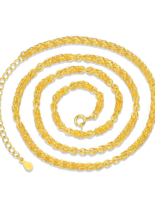 Yellow 925 Sterling Silver Dainty Rope Chain