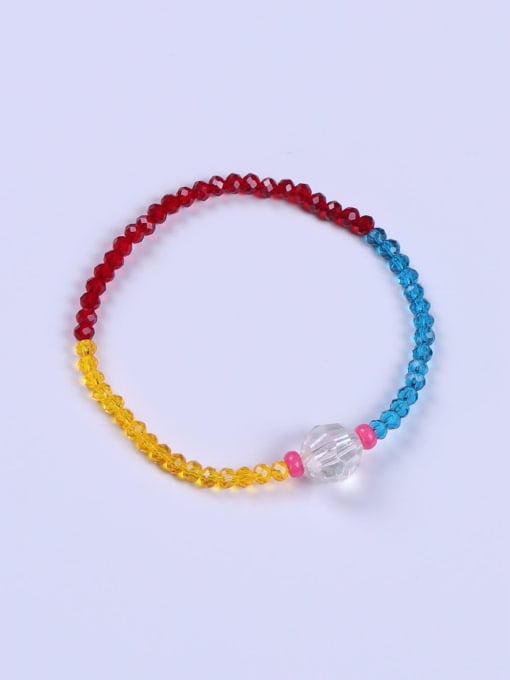 BYG Beads Glass Stone Multi Color Minimalist Handmade Beaded Bracelet 0
