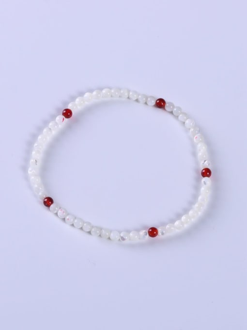 BYG Beads Garnet Multi Color Minimalist Handmade Beaded Bracelet 0