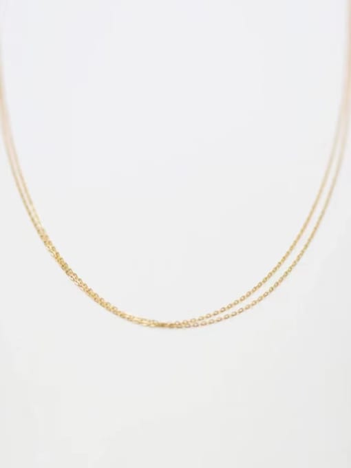 Yellow35CM 5CM 925 Sterling Silver Minimalist Cable Chain