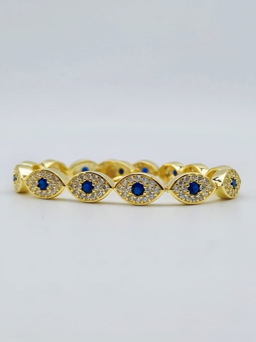 Yellow 925 Sterling Silver Cubic Zirconia Blue Minimalist Bracelet