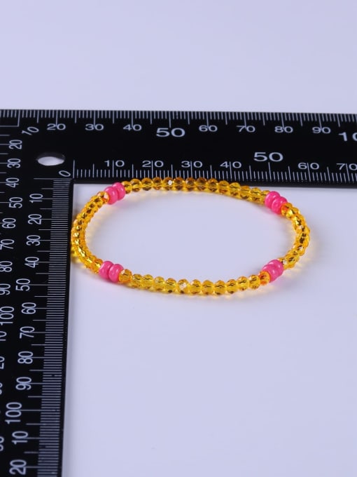 BYG Beads Glass Stone Multi Color Minimalist Handmade Beaded Bracelet 3