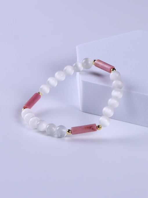 Multi Crystal Multi Color Minimalist Handmade Beaded Bracelet