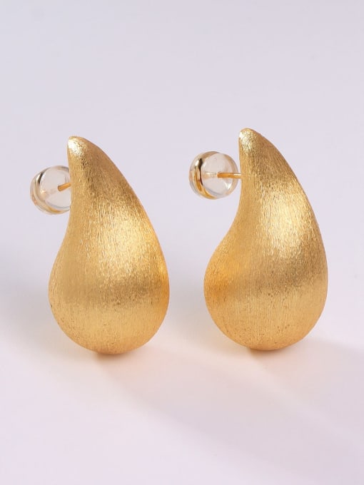 Yellow17*32 Brass Minimalist Stud Earring