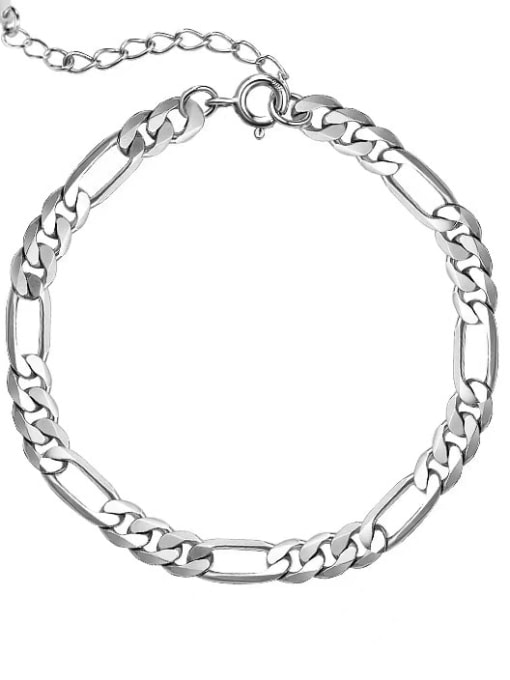 White 20+5cm 925 Sterling Silver Minimalist Cable Chain