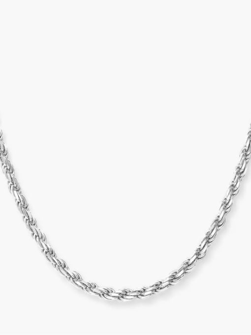 JJ 925 Sterling Silver Minimalist Rope Chain