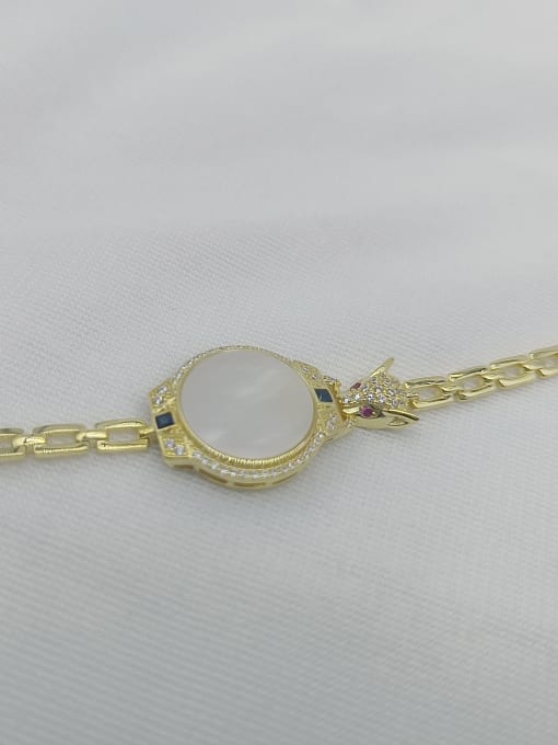 Yellow 925 Sterling Silver Shell White Minimalist Adjustable Bracelet