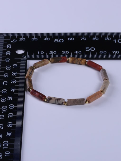 BYG Beads Stainless steel Agate Multi Color Minimalist Handmade Beaded Bracelet 3