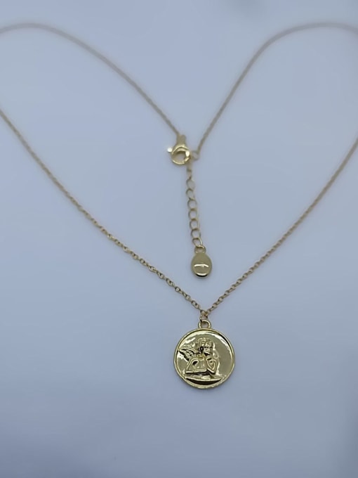 QIBAO 925 Sterling Silver Coin Classic Link Necklace 2