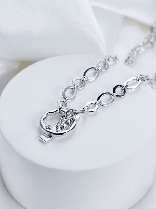 QIBAO 925 Sterling Silver Round Classic Choker Necklace