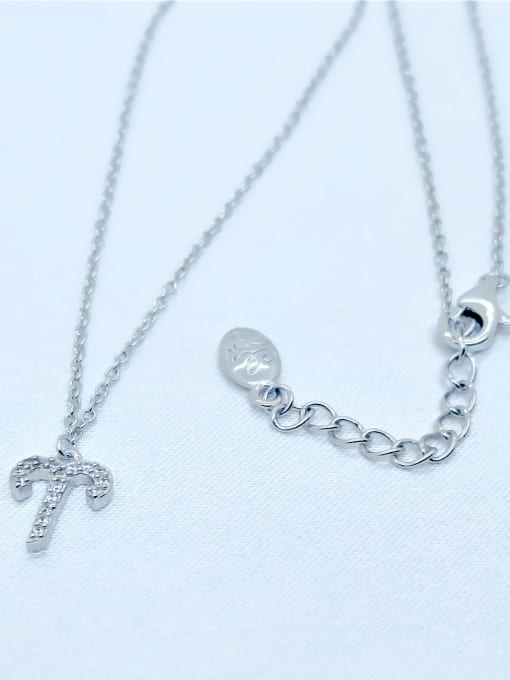 QIBAO 925 Sterling Silver Cubic Zirconia White Constellation Trend Initials Necklace 1