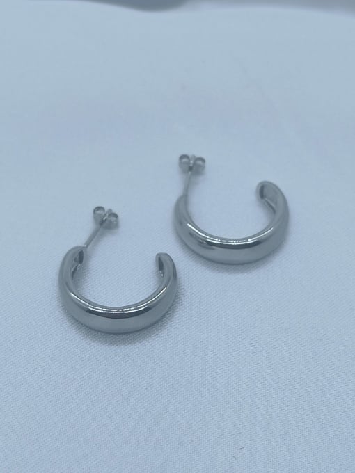 White 925 Sterling Silver Hook Classic Hook Earring