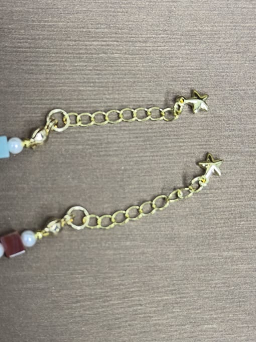 Scarlet White N-STPE-0015 Natural Gemstone Crystal Beads Chain Handmade Beaded Necklace 4