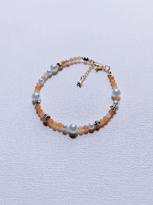 colour Natural Round Shell Beads Chain Handmade Beaded Bracelet