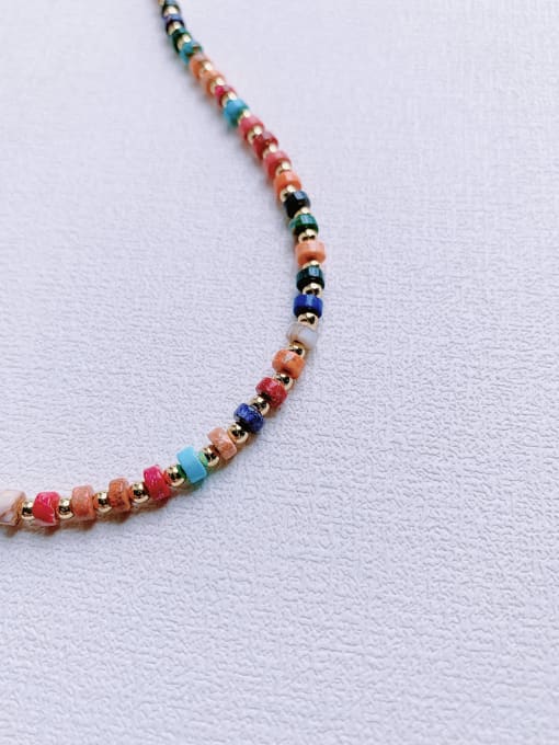 colour Natural Gemstone Crystal Beads Chain Handmade Necklace