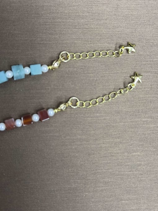 Scarlet White N-STPE-0013 Natural Gemstone Crystal Beads Chain Handmade Beaded Necklace 4