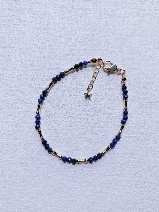Dark blue Natural  Gemstone Crystal Handmade Beaded Bracelet