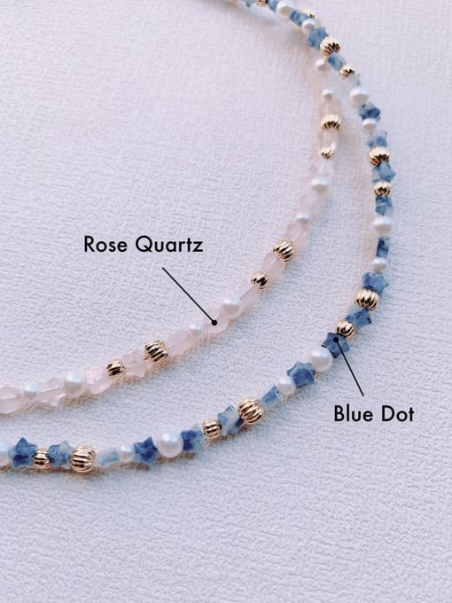 Scarlet White N-STPE-0020 Natural  Gemstone Crystal Beads Chain Handmade  Beaded Necklace 3