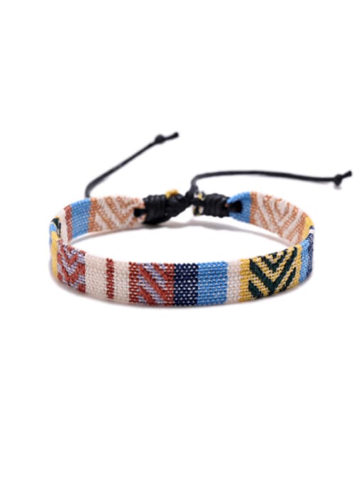 1 Width Cotton Rope Irregular Ethnic Handmade Weave Bracelet
