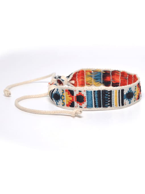 Ropee Cotton Rope Rainbow Bohemia Handmade Weave Bracelet 2