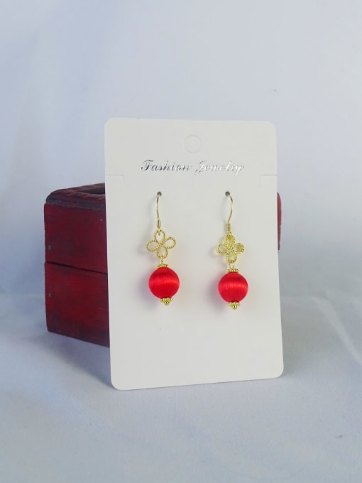 Red Simple Hand Made Chanhua Earring