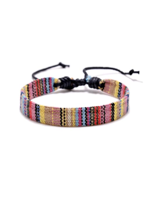 3 Width Cotton Rope Irregular Ethnic Handmade Weave Bracelet