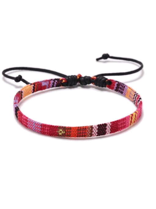 8 Cotton Rope Irregular Ethnic Handmade Weave Bracelet
