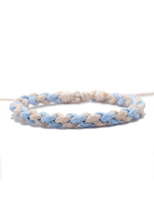 Beige Cotton Rope Irregular Trend Handmade Weave Bracelet