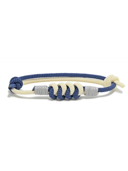 dark blue Milanese Rope Irregular Trend Handmade Weave Bracelet