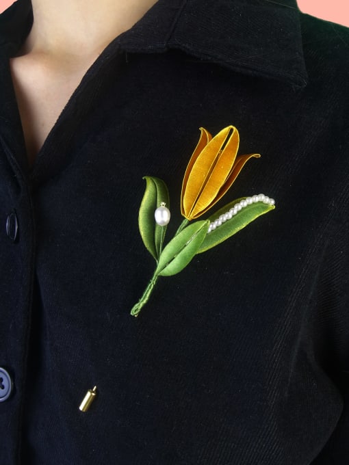 CHANHUA Tulip Handmade Flower Chanhua Brooch 1