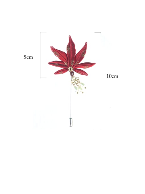 CHANHUA Maple Leaf Handmade Flower Chanhua Brooch 1
