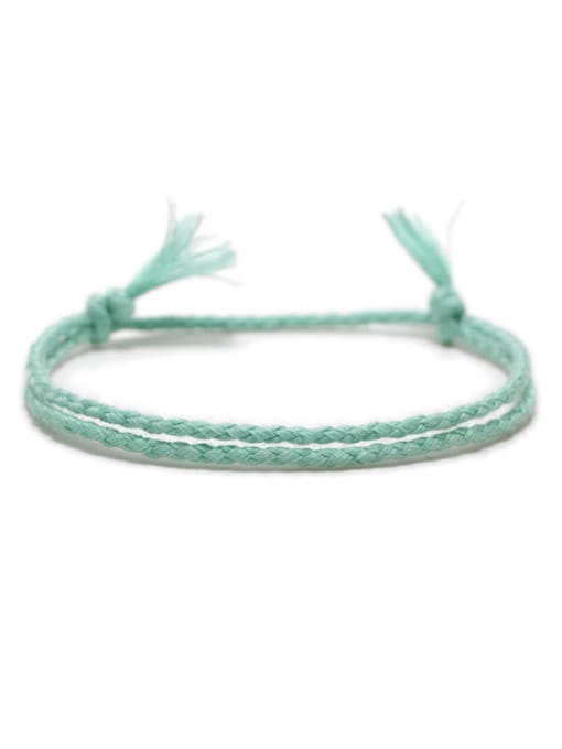 Green Cotton Rope Irregular Trend Handmade Weave Bracelet