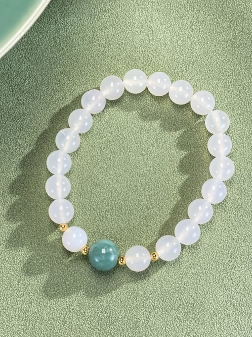 ARTINI Brass Miyuki Millet Bead White Stone Minimalist Handmade Beaded Bracelet 0